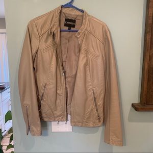 EXPRESS tan leather jacket